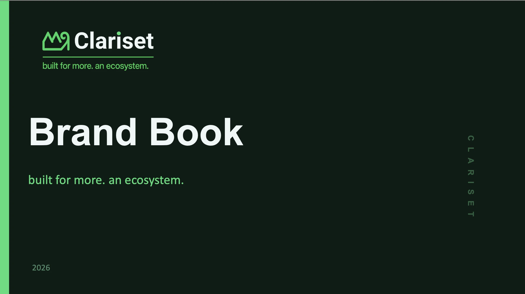 Clariset Brand Book cover